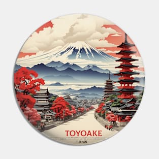 Toyoake Japan Vintage Poster Tourism Pin