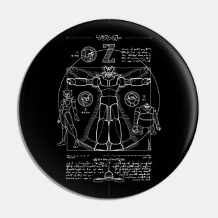 241 Mazinger Z Blueprint Pin