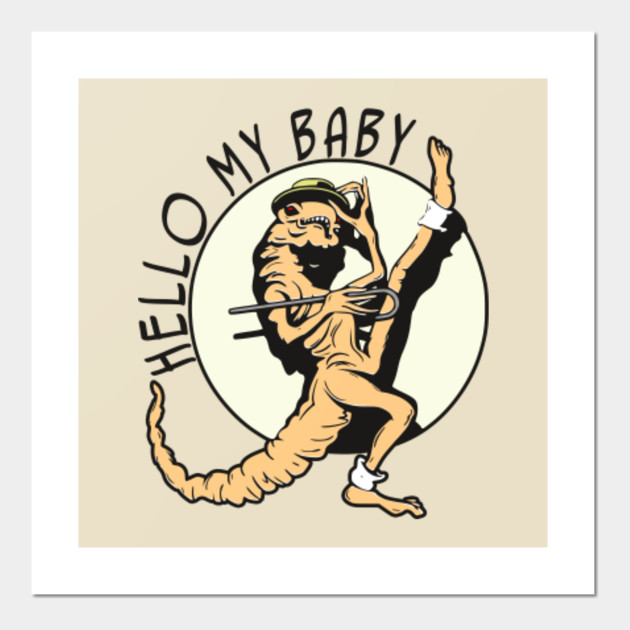 Spaceballs Hello My Baby Alien Chestburster Parody Spaceballs Affiche Et Impression D Art Teepublic Fr