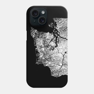 Washington State Tree Rings Map Phone Case