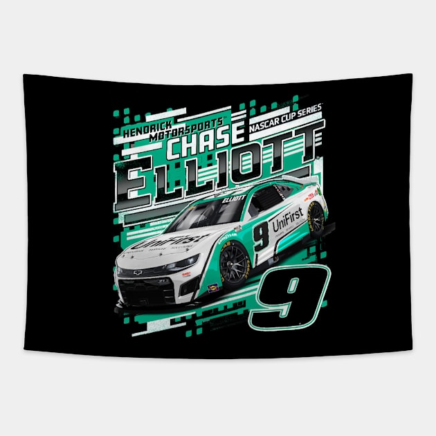 Chase Elliott UniFirst Car Tapestry by ganisfarhan