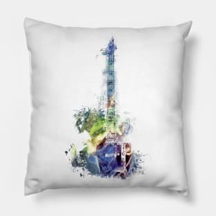 blue guitar Guitar Pillow