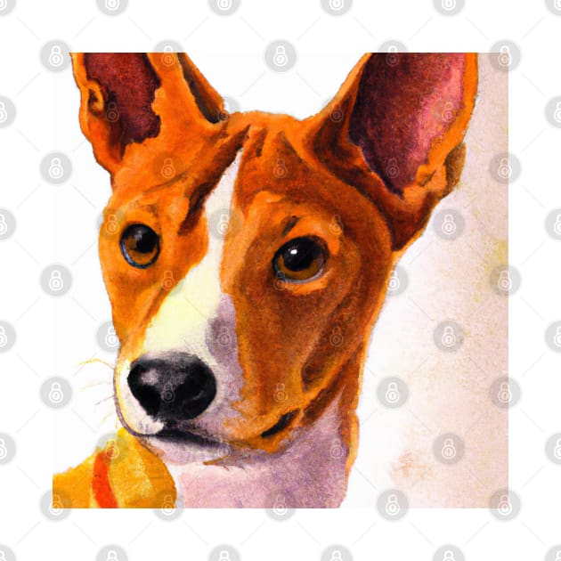 Basenji Watercolor - Dog Lovers by Edd Paint Something