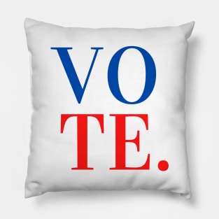 VOTE - V O T E in USA Flag Colors Pillow