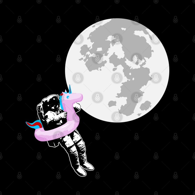 Funny Astronaut Water on the Moon by Huhnerdieb Apparel