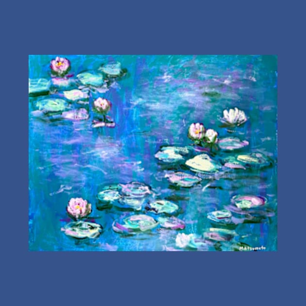 Water Lilies in Blue by EdiMatsumoto