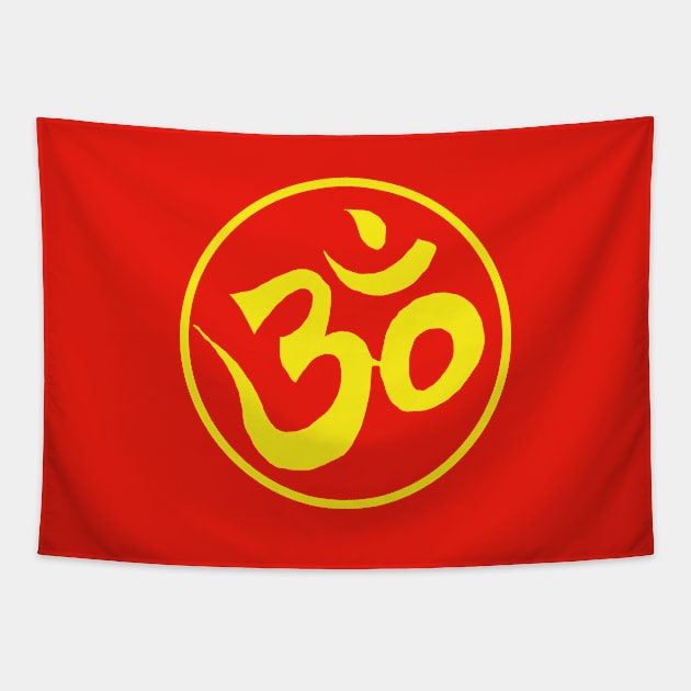 Sacred Spiritual Awakening Om Symbol Tapestry by PlanetMonkey