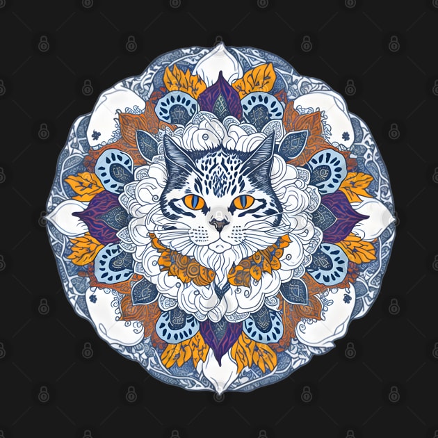 Rug pattern - Persian Antique Floral cat style by Fadedstar