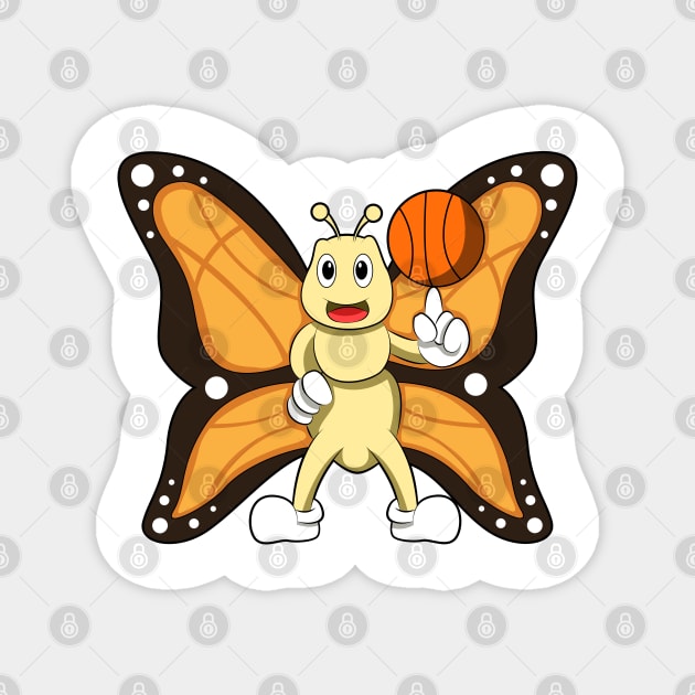 Butterfly as Sports with Basketball Magnet by Markus Schnabel