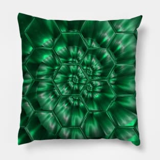 Green Galaxy Print Space Pillow