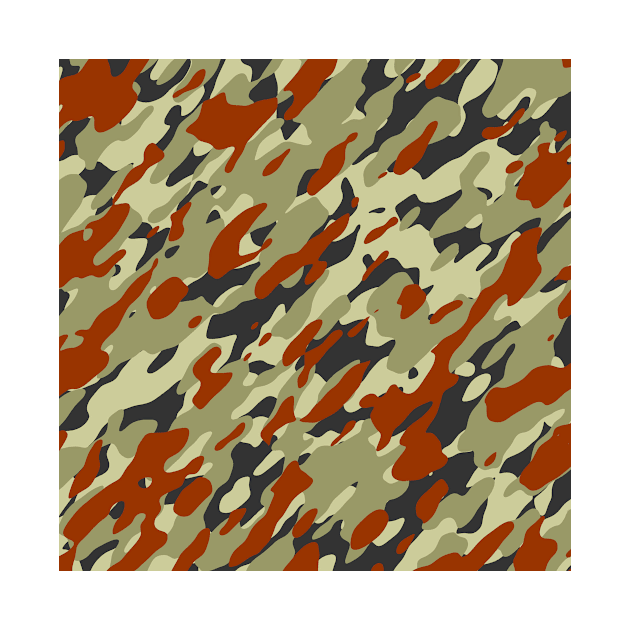 Brown Olive Camouflage by Tshirtstory