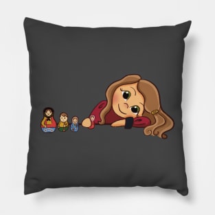 Rebecca with Russian Dolls Pillow