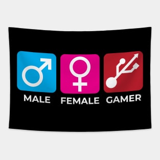 Gamer Male Female Tapestry