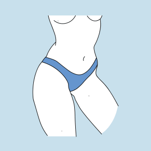 Line Art - Blue Panties T-Shirt