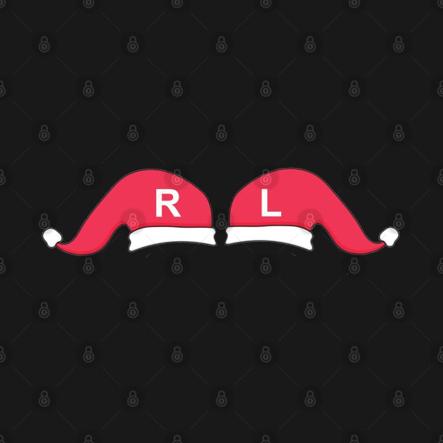 Left and Right Santa Hat X-Ray Markers - Black Background by Humerushumor