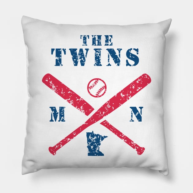 The Twins Baseball Pillow by PopSmarts