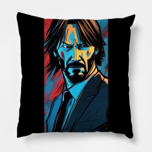 John Wick Comic book style_005 Pillow