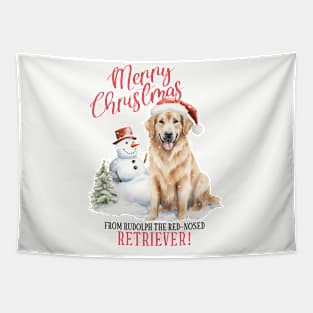 Rudolph Retriever Christmas Tapestry