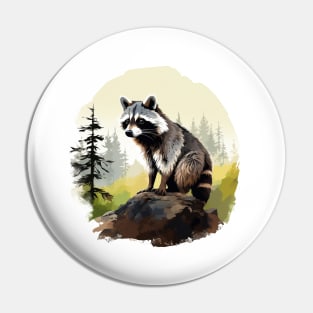 Cute Raccoon Lovers Pin