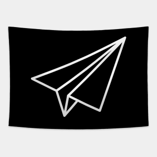 Paper plane origami (dark backgrounds) Tapestry