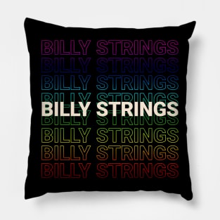 Billy Strings Kinetic Typography Style Pillow