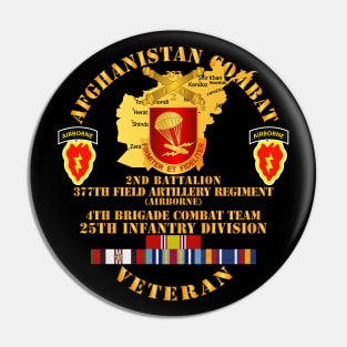 Afghanistan - Vet - 2nd Bn 377th Arty - 4th BCT 25th ID w AFGHAN SVC Pin