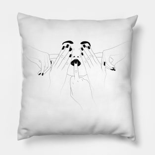 3 Wise Monkeys Pillow