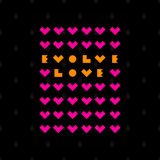 Evolve Love Pink Hearts by kindsouldesign