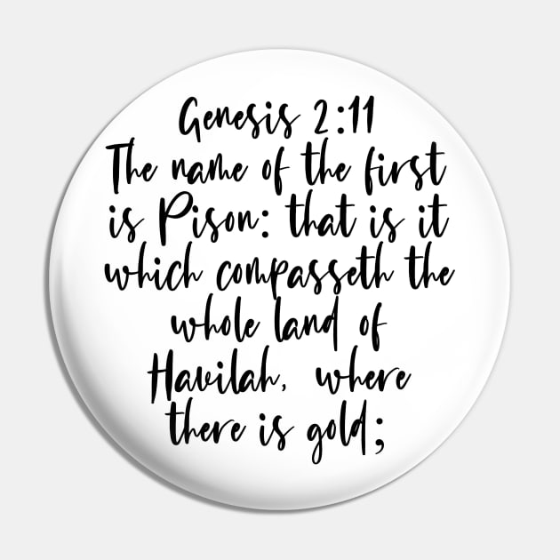 Genesis 2:11 Bible Verse Pin by Bible All Day 