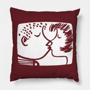 Kissing Illustration Design Pillow