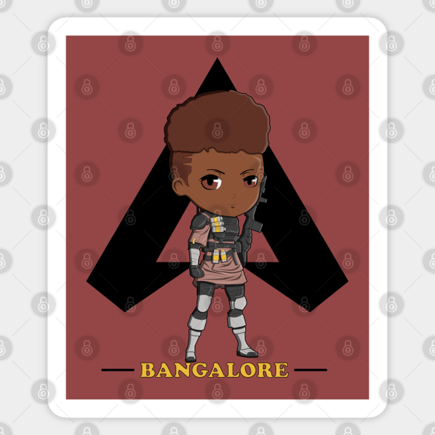 Bangalore Apex Chibi Apex Legends Bangalore Fan Art Autocollant Teepublic Fr