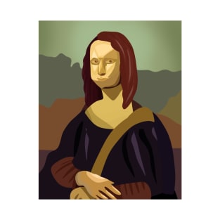 Minimalist Cutout Mona Lisa T-Shirt