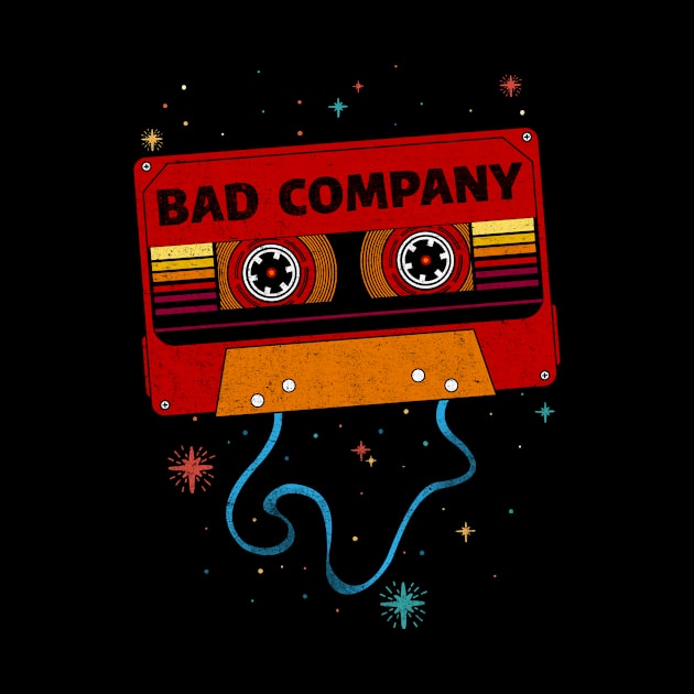 Bad Company / Retro Vintage Cassette Tape / Music Fanart by EliseOB