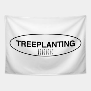 Treeplanting - Spruce Tree and Shovel Tapestry