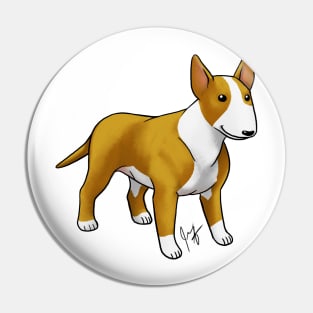 Dog - Bull Terrier - Brown and White Pin