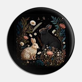 Whispery Rabbits Whiffing at The Witching Hour Pin