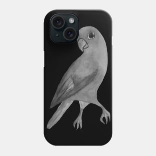 Black and white parrot Phone Case