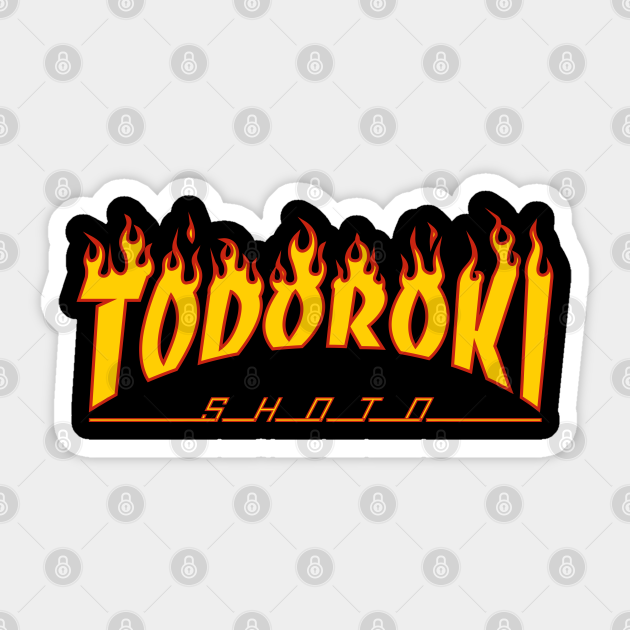 todoroki shoto thrasher fire todoroki sticker teepublic todoroki shoto thrasher fire
