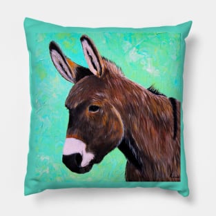 Donkey Painting Pillow