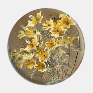 Yellow Flower with Border by Hannah Borger Overbeck Pin