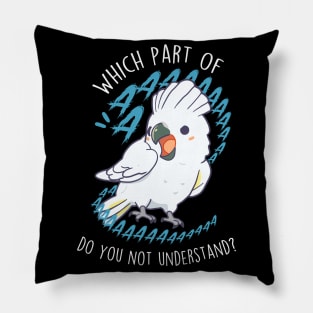 Umbrella Cockatoo Parrot Aaaa Pillow