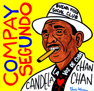 Compay Segundo pop folk art Magnet