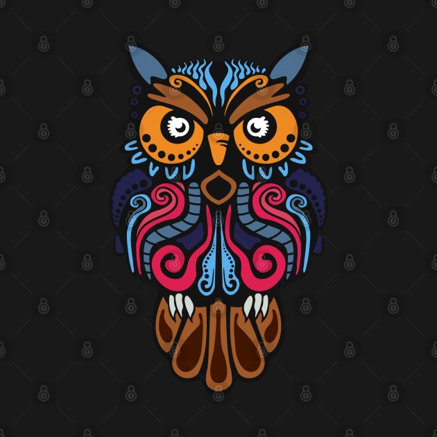 Moody Owl Artistic Design by Krapka Designs