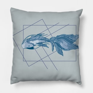 Blue Koi Pillow