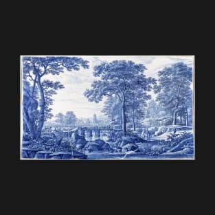 Blue Italianate Scene T-Shirt