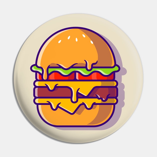 Burger Melted Cartoon Pin by Catalyst Labs