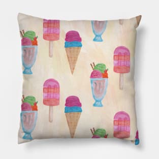 Ice Cream Neck Gator Waffle Cones Popsicles and Sundaes Pillow