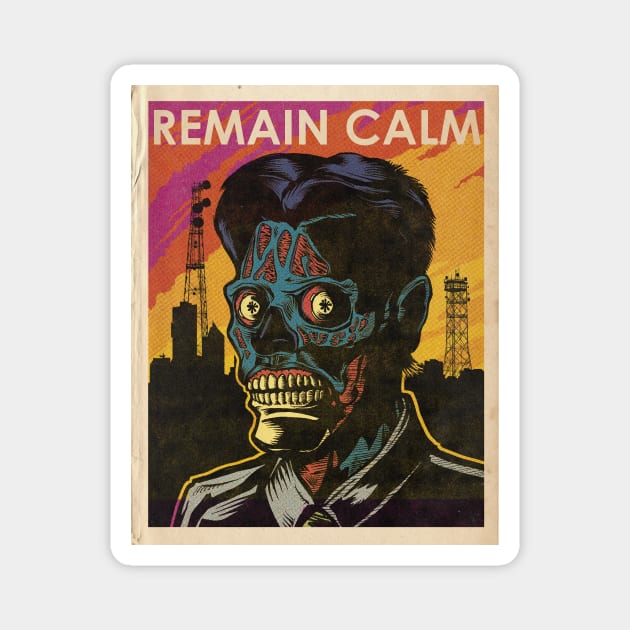 Remain Calm Magnet by FranczV