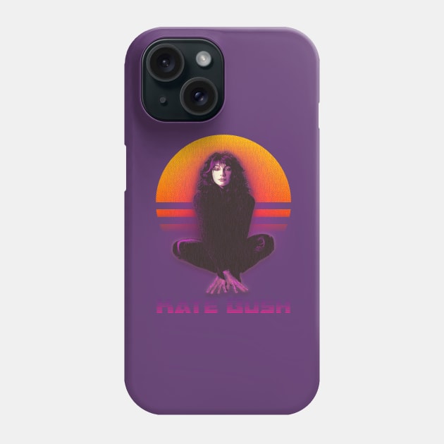 Vintage Retrowave Kate Bush Fanart Design Phone Case by Bingung Mikir Nama Design