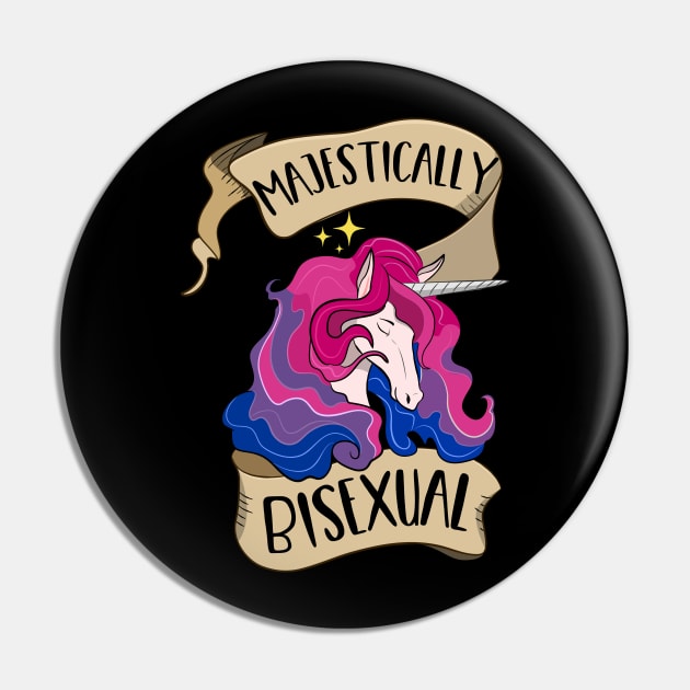 Majestically Bisexual Unicorn Pin by Eugenex